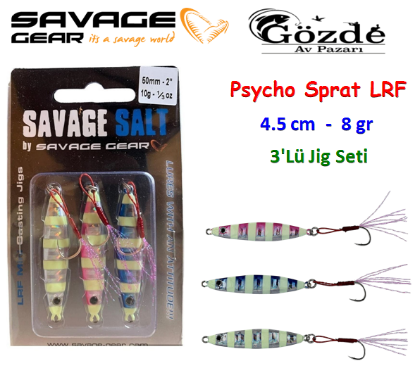 Savage gear Psycho Sprat Lrf Jig  3 Adet 8 gr resmi