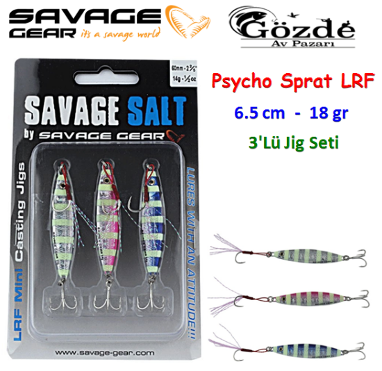 Savage gear Psycho Sprat Lrf Casting Jigs 3 Adet 18 gr resmi