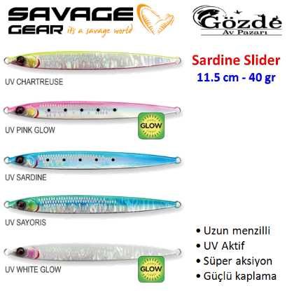 Savage Gear Sardine Slider 11.5 cm 40 gr Jig resmi