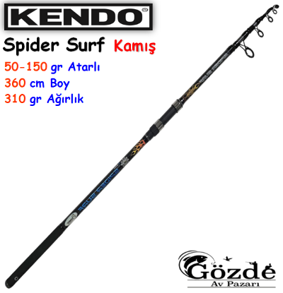 Kendo Spider Surf 360 cm 50-150 gr Teleskobik Kamış  resmi