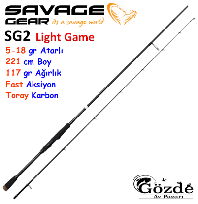 Savage gear SG2 Light Game  221 cm 5-18 gr  resmi