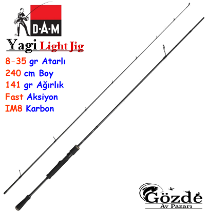 Dam Yagi Light Jig  2.40 m 8-35 gr  Spin Kamışı resmi