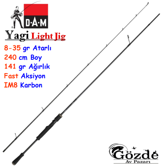 Dam Yagi Light Jig  2.40 m 8-35 gr  Spin Kamışı resmi