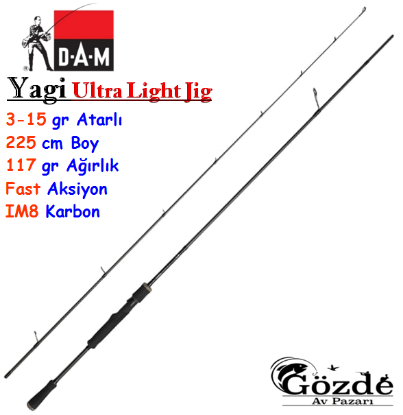 Dam Yagi Ultra Light Jig 2.25 m 3-15 gr  Lrf Kamışı resmi