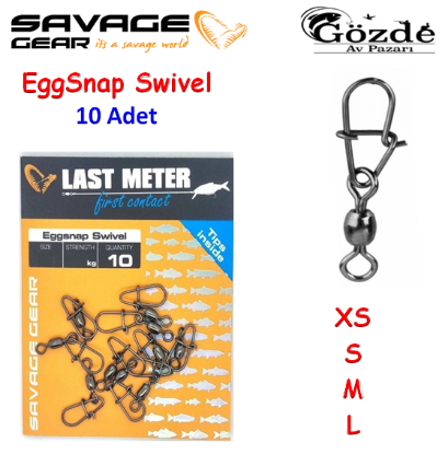 Savage Gear Needle Eggsnaps Swivel 10 Adet  resmi