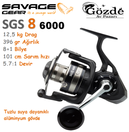 Savage Gear SGS8 6000 FD 8+1BB Olta Makinesi  resmi