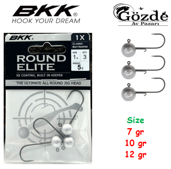 BKK Round Elite Jighead 7 gr resmi