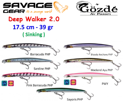 Savage gear Deep Walker 2.0 17.5 cm 39 gr Suni Yem  resmi