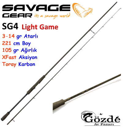 Savage gear SG4 Light Game  221 cm 3-14 gr LRF Kamışı resmi