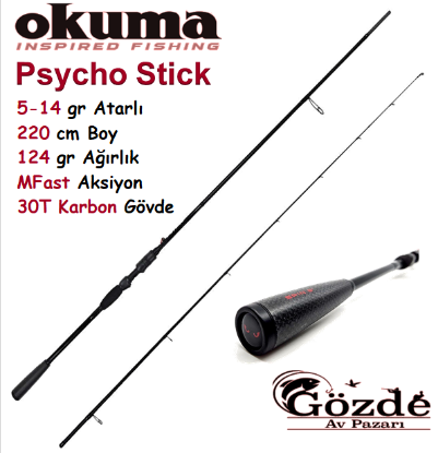Okuma Psycho Stick Game 220 cm 5-14 gr M-Fast Lrf Kamışı   resmi