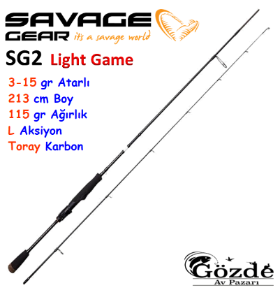 Savage Gear SG2 Ultra Light Game 213 cm 3-15 gr Lrf Kamışı resmi