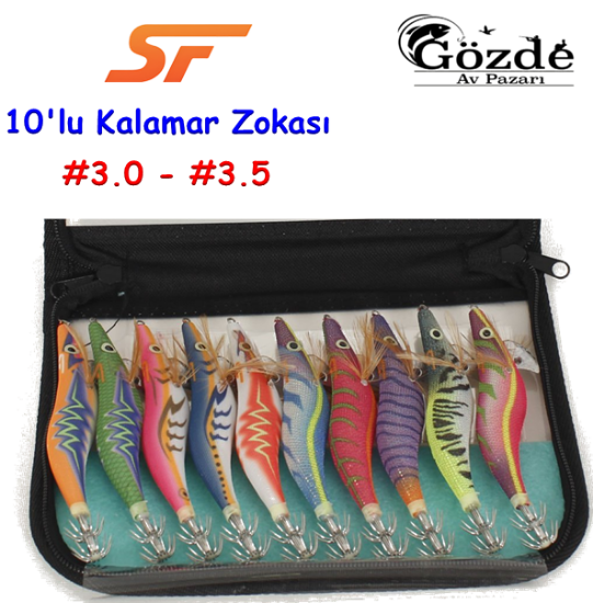 Shufa 10'lu Kalamar Zokası Seti #3.0 - #3.5  resmi