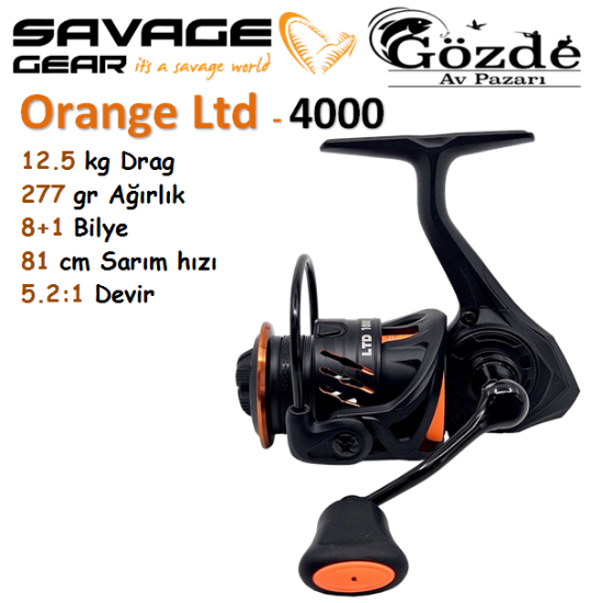 Savage Gear Orange LTD  4000 FD 8+1 Bilye Makine  resmi